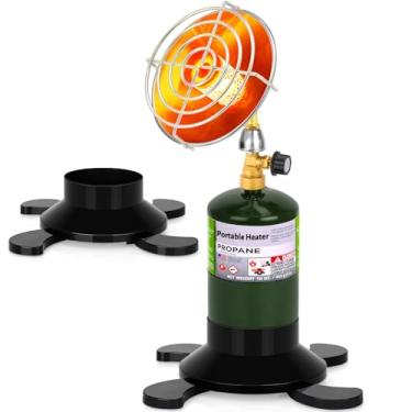 Imagem de Aquecedor de propano portátil para acampamento ao ar livre, aquecedor de pátio espacial com válvula de controle sem fio, isqueiro USB à prova de vento, suporte de tanque de gás pequeno de propano