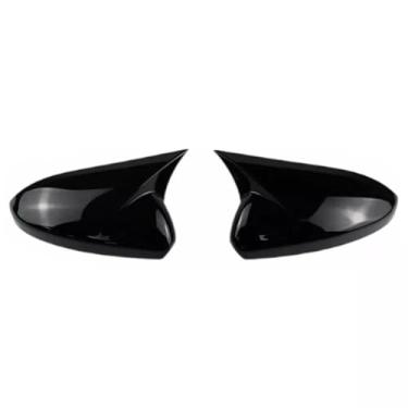 Imagem de Capa de espelho retrovisor de carro 1 par de capa de espelho retrovisor capa de espelho de porta lateral para Cruze 2009 2010 2011 2012 2013 2014 2015 (fibra de carbono)