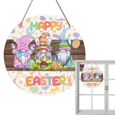 Imagem de Placa de Porta da Páscoa,Placa de Coelho em para Primavera | Decorativa de Porta para Feriados,Para Parede Janela Entrada Interior Exterior