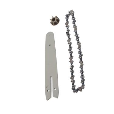 Imagem de QANYEGN Conjunto de corrente de motosserra, placa guia de 186mm, corrente de 230mm, serra de 6 polegadas, conjunto de roda dentada de corrente de placa guia para motosserra elétric