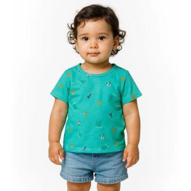 Imagem de Camiseta Infantil Masculina Animais Infinita Cor Verde, 1, Verde