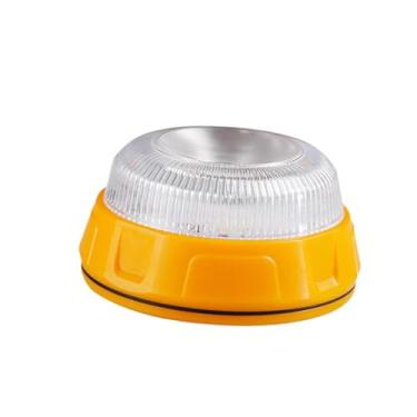 Imagem de predolo Sinalizador de alerta de trânsito, luzes estroboscópicas intermitentes, farol de LED alimentado por bateria, lâmpada de emergência automotiva, Yellow W White Light