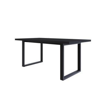 Imagem de Mesa De Jantar Queens R 180x90x77cm Qemj9180r Preto Tx - Est.preta Preto Tx/est.preta