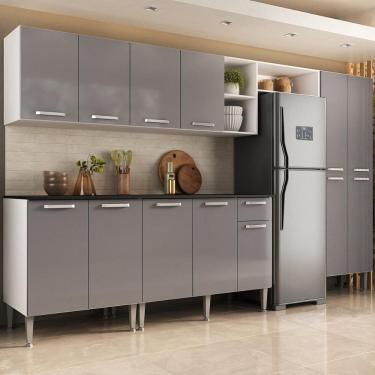 Imagem de Armário Cozinha Modulada Completa 298cm Pequim Top Multimóveis MP3769