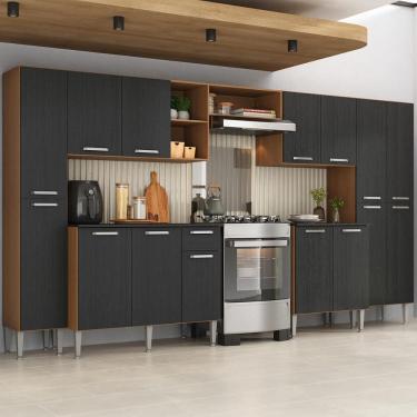 Imagem de Armário Cozinha Modulada Completa 329,5cm Pequim Top Multimóveis MP3767