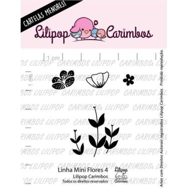 Imagem de Carimbo Mini Flores 4 Cod 31000412 - 01 Unidade - Lilipop Carimbos - R