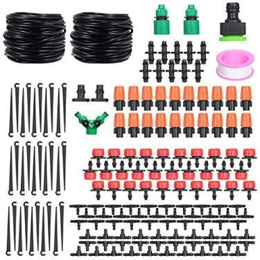 Imagem de Tingpai Diy poupança de água automático micro sistema de irrigação por gotejamento jardim com efeito de estufa de irrigação por pulverização auto rega kits