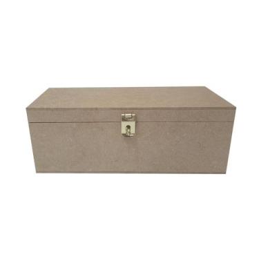 Imagem de Caixa Retangular para Mini Chandon com Dobradiça e Fecho 25x10x9 Mdf M