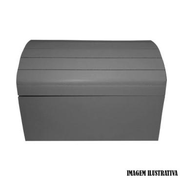 Imagem de Baú Ripado Tamanho P 20cm Mdf Madeira Pintado - ATACADÃO DO ARTESANATO
