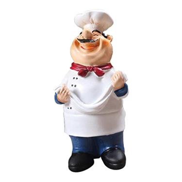 Imagem de Serenable Adorno Do Chef, Enfeites de Resina de Cozinha, Escultura de Estátua Do Chef para Estatueta Colecionável - Macarrão, Tamanho real