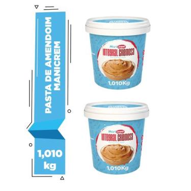 Imagem de Kit 02x Manicrem Pasta De Amendoim Cremosa E Crocante - 1kg, 02 CREMOS