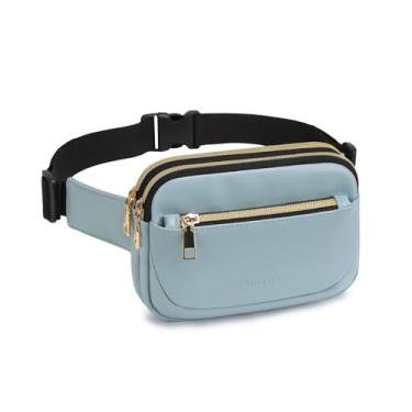 Imagem de TINYAT Pochete pequena para homens e mulheres, bolsa de cintura, bolso superleve para caixa de viagem, kit de ferramentas T201, Azul/T2064, 7.8x1.5x5.7 inches