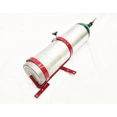 Imagem de Suporte de garrafa de oxigênio para cadeira de rodas e cadeira de transporte, comporta 1 cilindro C, D, E, M9 ou M7, anel interno de 11,4 cm, pode acomodar cilindro de oxigênio (11 cm de diâmetro