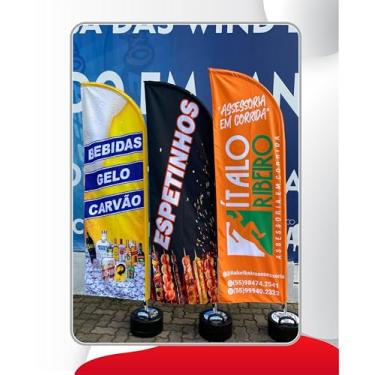 Imagem de Wind Banner Premium Completo Personalizado 2,00 metros Dupla Face