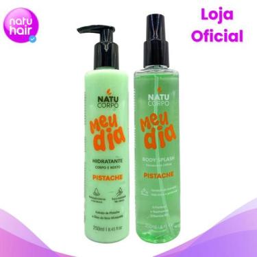 Imagem de Kit Hidratante Pistache 250g + Body Splash Pistache Natucorpo Meu Dia 