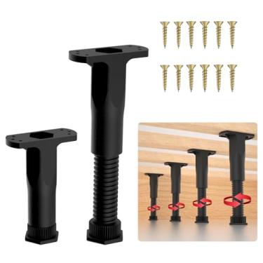 Imagem de SKMYL Perna de suporte central de altura ajustável para estrutura de cama, perna de suporte de ripa central de cama (5,1 ~ 8,5 (2 peças))