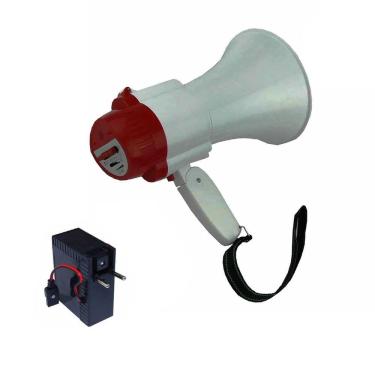 Imagem de Megafone Recarregável Com Sirene Musical E Gravador Le- 997 Homologação: 79902113999