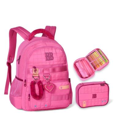 Imagem de Kit Mochila Costa Estojo Box Rebecca Bonbon Com Pelúcia