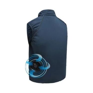 Imagem de Colete De Verão Para Homens plus Size Com Ventilador De Ar Condicionad