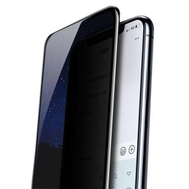 Imagem de Película de Vidro Privacidade 3d preta para Samsung Galaxy a12 m12 tel