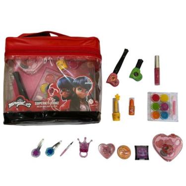Imagem de Super Kit De Maquiagem Infantil Antialérgica Ladybug Miraculous - Poli