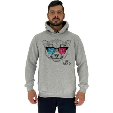 Imagem de Blusa Moletom MXD Conceito Tradicional Com Touca Cheetah With Glasses Masculina-Masculino