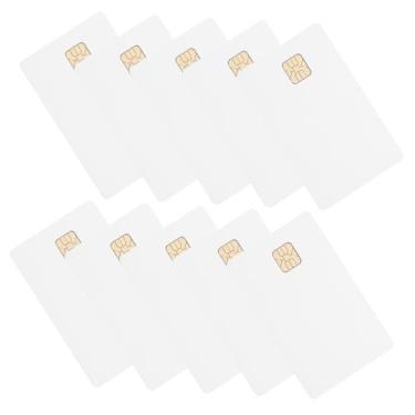 Imagem de Uonlytech 10 Pcs Cartão Para Hotel Cartão Ic De Contato Cartão De Pvc Com Chip De Contato Cartões Clonados Cartões Brancos Com Chip Carta Branca Em Branco Gps Cartão De Informações Cobre