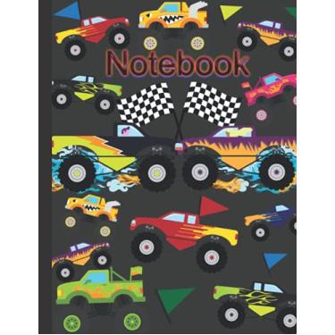 Imagem de Monster Truck Composition Notebook Journal: Wide Ruled Log Book For Kids Writing Skills For Grades Kindergarten Through 6th Grade