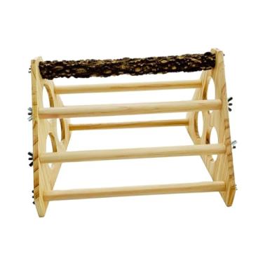 Imagem de Generic Poleiro de frango para pintinhos grandes, pintinhos de pássaros fortes, 4 camadas de madeira, galinheiro e chocadeira, suporte para pintinhos