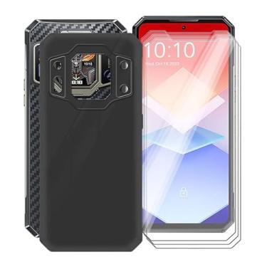 Imagem de KJYFOANI Capa para Oukitel WP30 Pro, com [3 películas protetoras de tela de vidro temperado], capa de silicone macio preto à prova de choque capa de proteção amortecedora para Oukitel WP30 Pro (6,8 polegadas) - Preto