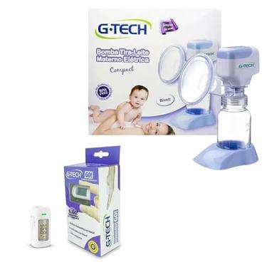 Imagem de Kit Bomba Tira Leite Eletrica + Termometro Infantil G-tech
