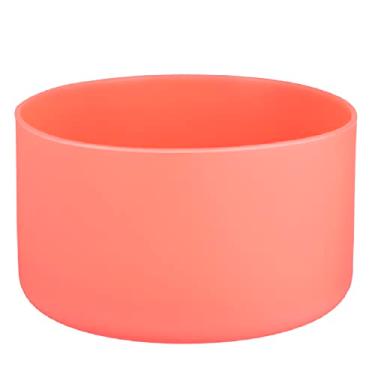 Imagem de DBIW Bota para garrafa de água Hydro Flask de 940 a 1,18 ml/copo Stanley, botas inferiores para garrafas de água esportivas Hydroflask, capa inferior de silicone (hibisco, serve para Hydroflask 32