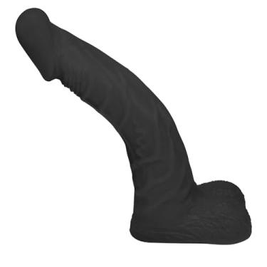 Imagem de Pênis de Borracha com Escroto Poseidon 20 x 4cm Preto