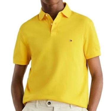 Imagem de Camisa Polo Tommy Hilfiger Regular Amarela-Masculino