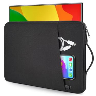 Imagem de Capa protetora para monitor portátil de 18,5 polegadas para InnoView VisionOwl Upperizon Usparkle Ingnok aimuonos Ingnok Motyeowe Cocopar EVICIV HONGO, bolsa de monitor portátil de 45,7-47 cm, preta