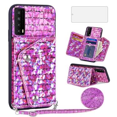 Imagem de Asuwish Capa de telefone para TCL Stylus 5G 2022 capa carteira com protetor de tela de vidro temperado e suporte para cartão de crédito acessórios para celular TLC Stylo G5 6.81 T779W feminino