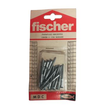 Imagem de Cartela 20pc Parafuso 3,2x40 Cabeça Chata MDC 10 - Fischer