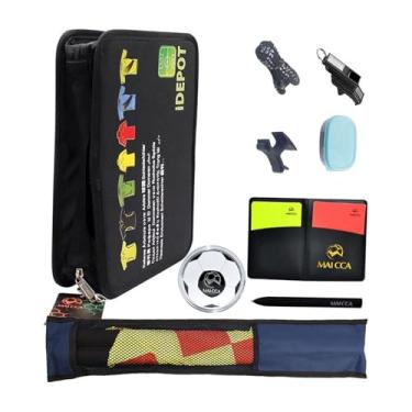 Imagem de kowaku Bolsa de Acessórios para árbitro de Futebol, Apito para árbitro, Bolsa de Transporte com Zíper
