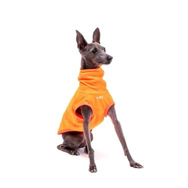 Imagem de Roupas de galgo italiano, regatas leves e respiráveis com proteção solar para cães galgos italianos e chicotes (laranja, médio)