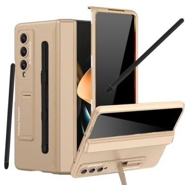 Imagem de YQODSZ Capa para Samsung Galaxy Z Fold 4 com protetor de tela de privacidade, capa de telefone anti-espião Fold4 com suporte para caneta S e suporte Stylus com dobradiça de proteção de privacidade
