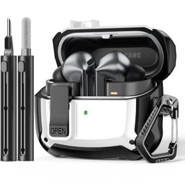 Imagem de Polislime Capa compatível com Samsung Galaxy Buds3 FE (2025)/Buds3 Pro (2024)/Buds 3 (2024) com clipe de trava segura e kit de limpeza