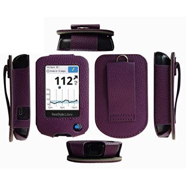 Imagem de Capa de couro ajustada com protetor de tela para Freestyle Libre 2 e 3, 14 dias (FLC-LBPP)