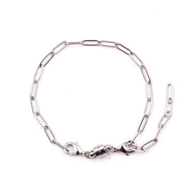 Imagem de malahill Pulseira de corrente de aço inoxidável para mulheres, Pedra, Sem Pedra Preciosa