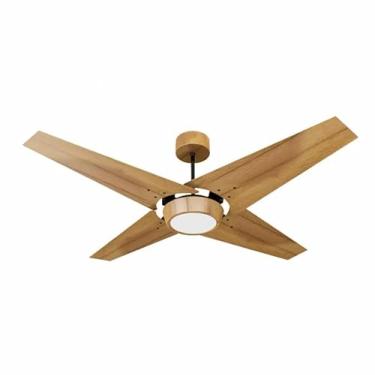 Imagem de Ventilador de Teto Natuvent Callis Led 4 Pás Madeira Teca 3000k Branco Quente (220, Volts)