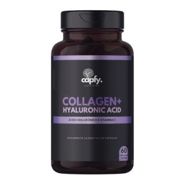 Imagem de Colágeno Hidrolisado + Ácido Hialurônico + Vitamina C 60 Cápsulas 550mg Premium Capfy. Nutrition para Cabelo Beleza da Pele Unha e Articulações