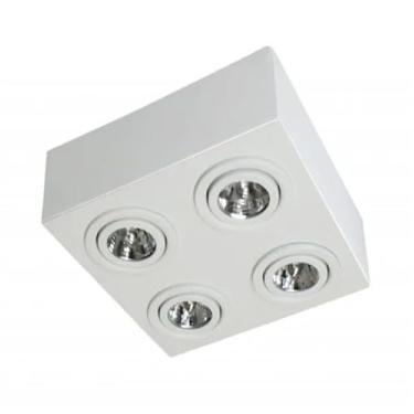 Imagem de Plafon Spot Sobrepor 4 Lâmpada AR111 Branco