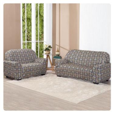 Imagem de Capa De Sofa Lisa 2 E 3 Lugares Malha Gel Estampas Variadas - Lenharo 