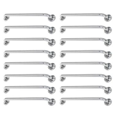 Imagem de Alça de Apoio Inox Barra 80cm Kit 16 Unidades Cadeirante Idoso Deficiente Banheiro Box Corrimao Segurança Acessibilidade Suporte
