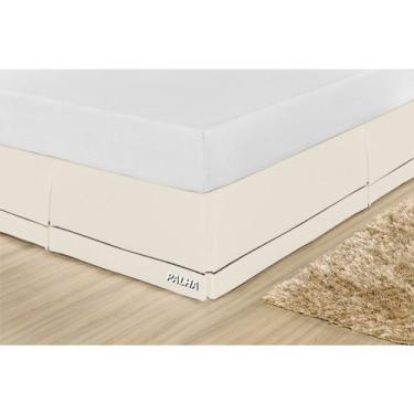 Imagem de Saia Box King Ponto Palito Percal 180 Fios - Rafaloro Enxovais, Palha