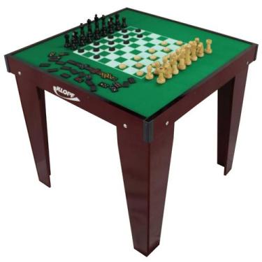Imagem de Mesa Completa Com Damas, Dominó E Xadrez Cód. 1078119116 - KLOPF